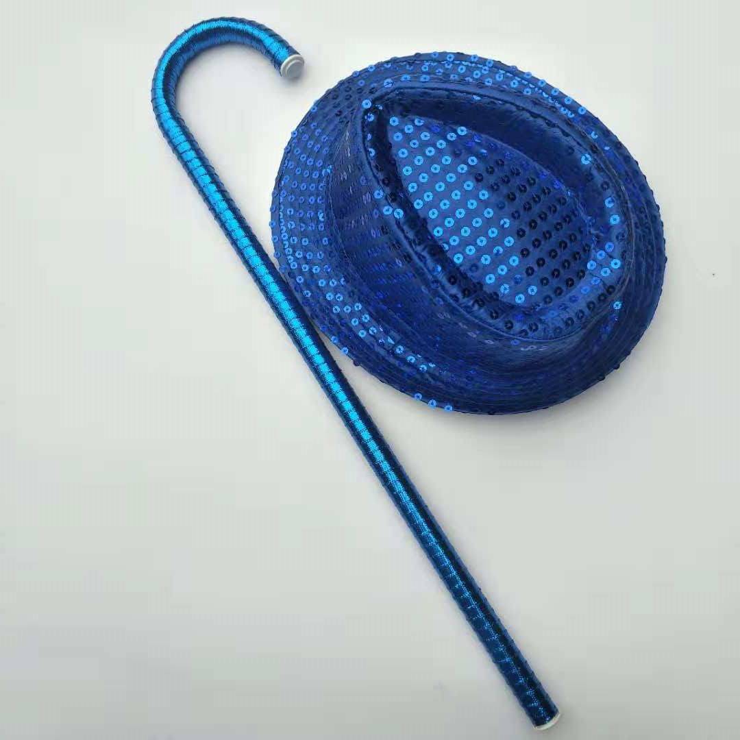 Adult Blue Hat + Cane